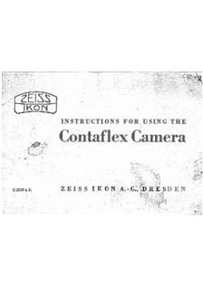 Zeiss Ikon Contaflex TLR manual. Camera Instructions.